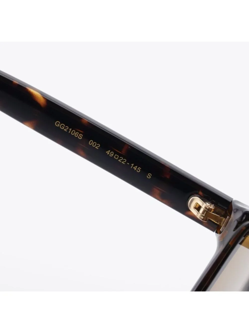 Gucci GG2106S 002 Sunglasses Dark Havana Square Frame, Brown Lenses
